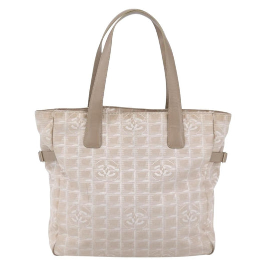 Chanel Travel Line Tote Nylon, BEIGE, NYLON, Tote bag