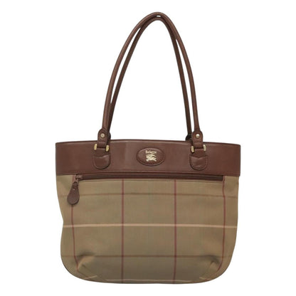 Burberry Nova check Shoulder bag Canvas, BEIGE, CANVAS, Shoulder bag