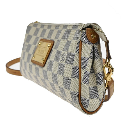 Louis Vuitton Eva Handbag Damier, WHITE, CANVAS, Handbag
