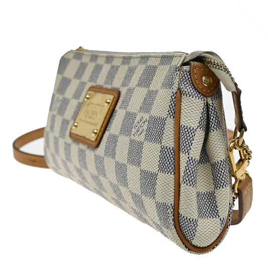 Louis Vuitton Eva Handbag Damier, WHITE, CANVAS, Handbag