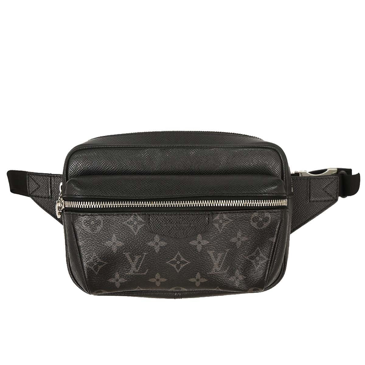 Louis Vuitton Outdoor BumBag Monogram Taigarama, BLACK, LEATHER, Shoulder bag