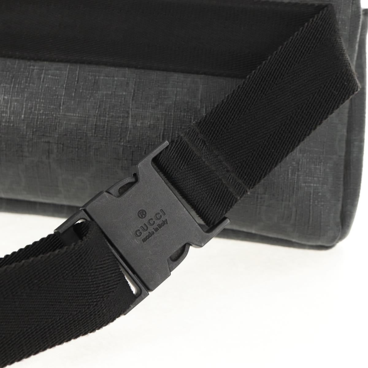 Gucci Waist Bag GG Coated Canvas, BLACK, CANVAS, Shoulder bag