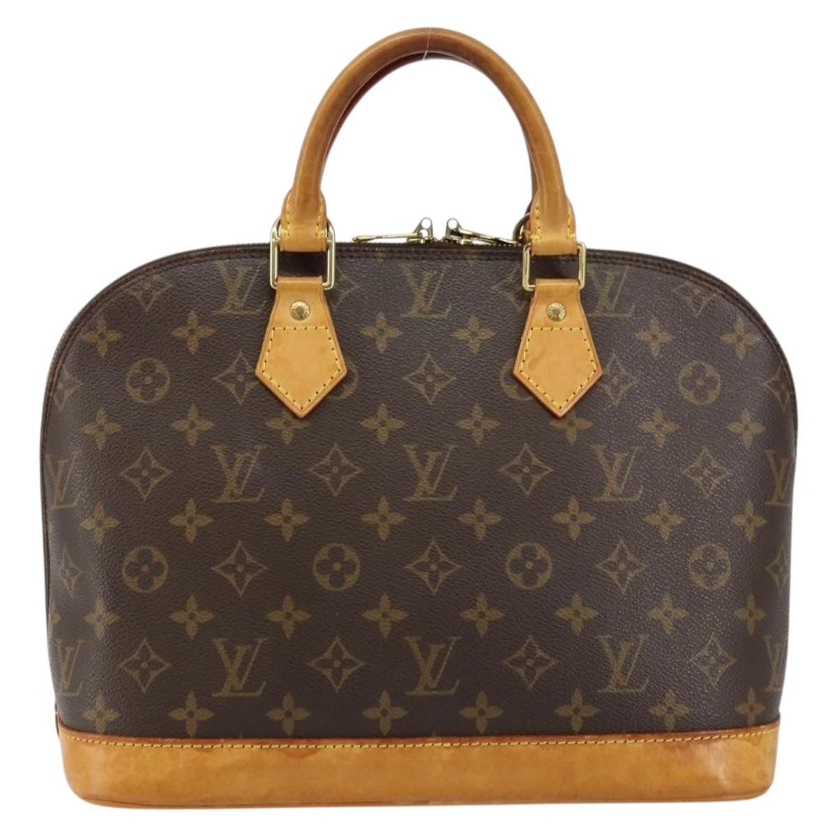 Louis Vuitton Alma Handbag Monogram Canvas, BROWN, CANVAS, Handbag
