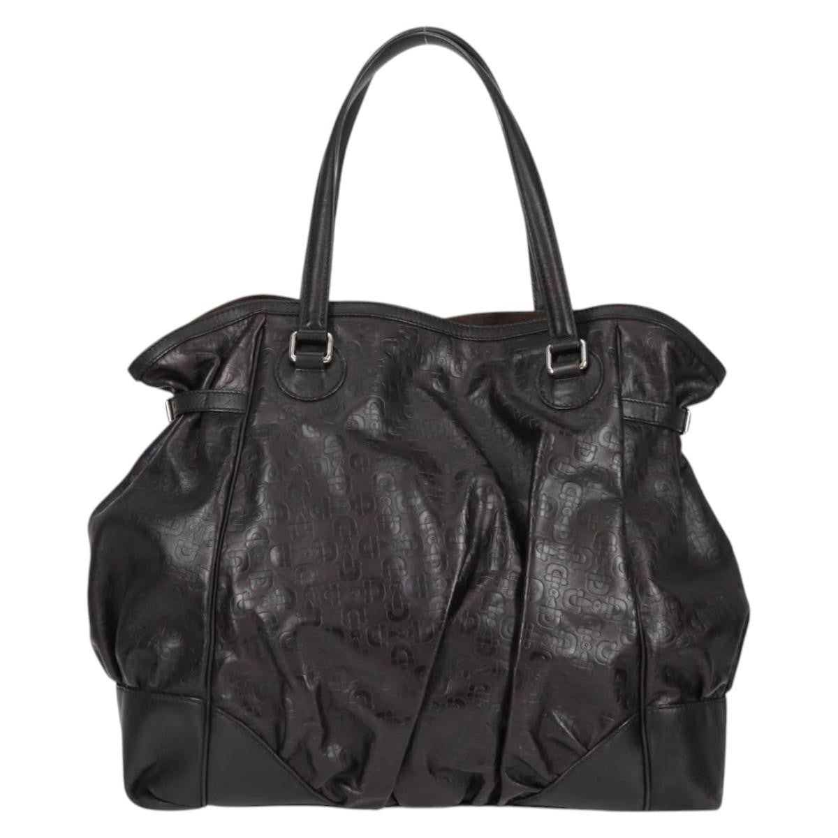 Gucci Full Moon Tote Guccissima Leather, BLACK, LEATHER, Shoulder bag