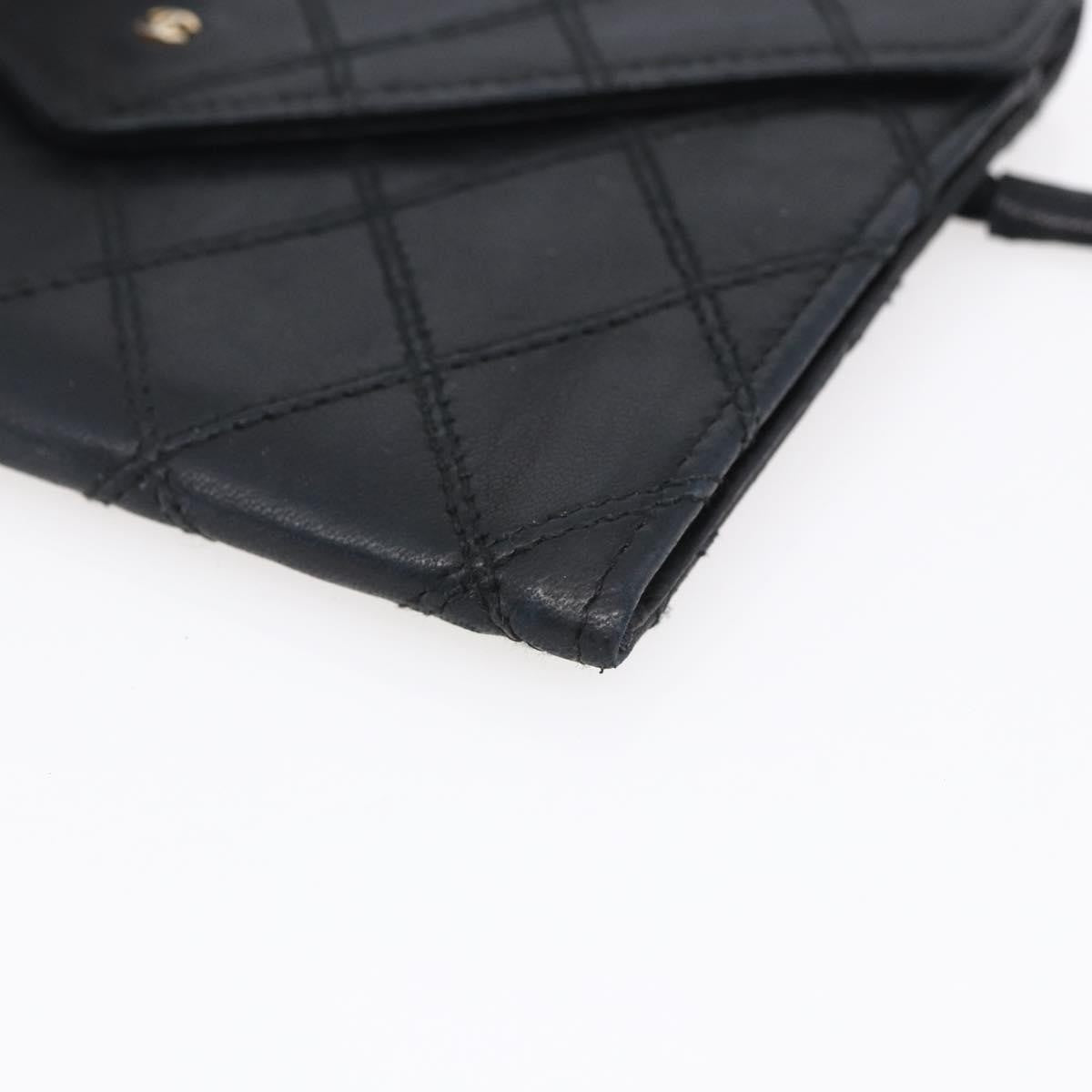 Chanel Vintage CC Flap Wallet Leather, BLACK, LEATHER, Wallets