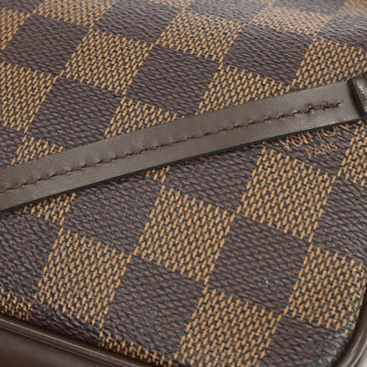 Louis Vuitton Navona Pochette Accessoires Damier, Brown, Canvas, Clutch