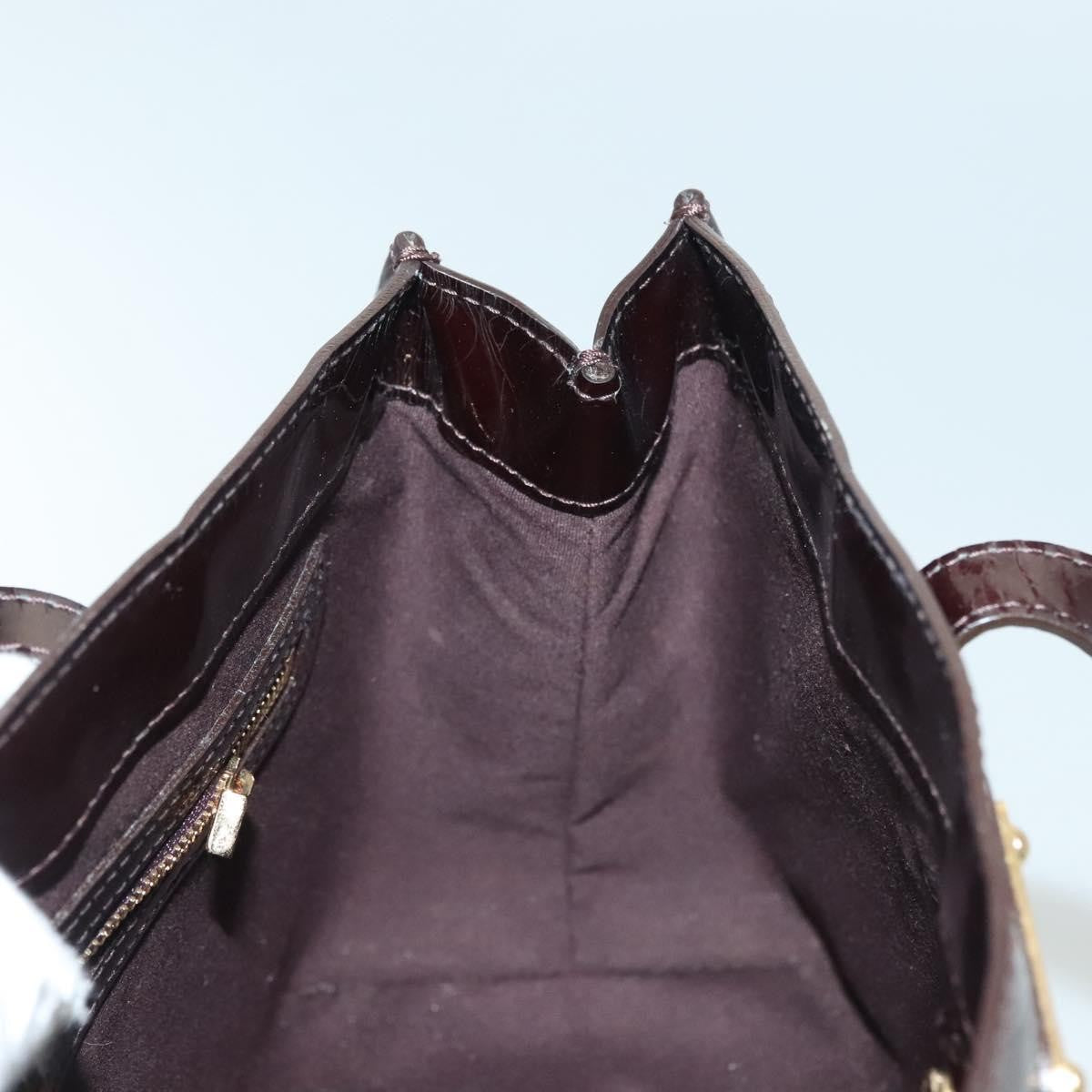 Louis Vuitton Wilshire Handbag Monogram Vernis, PURPLE, PATENT_LEATHER, Handbag