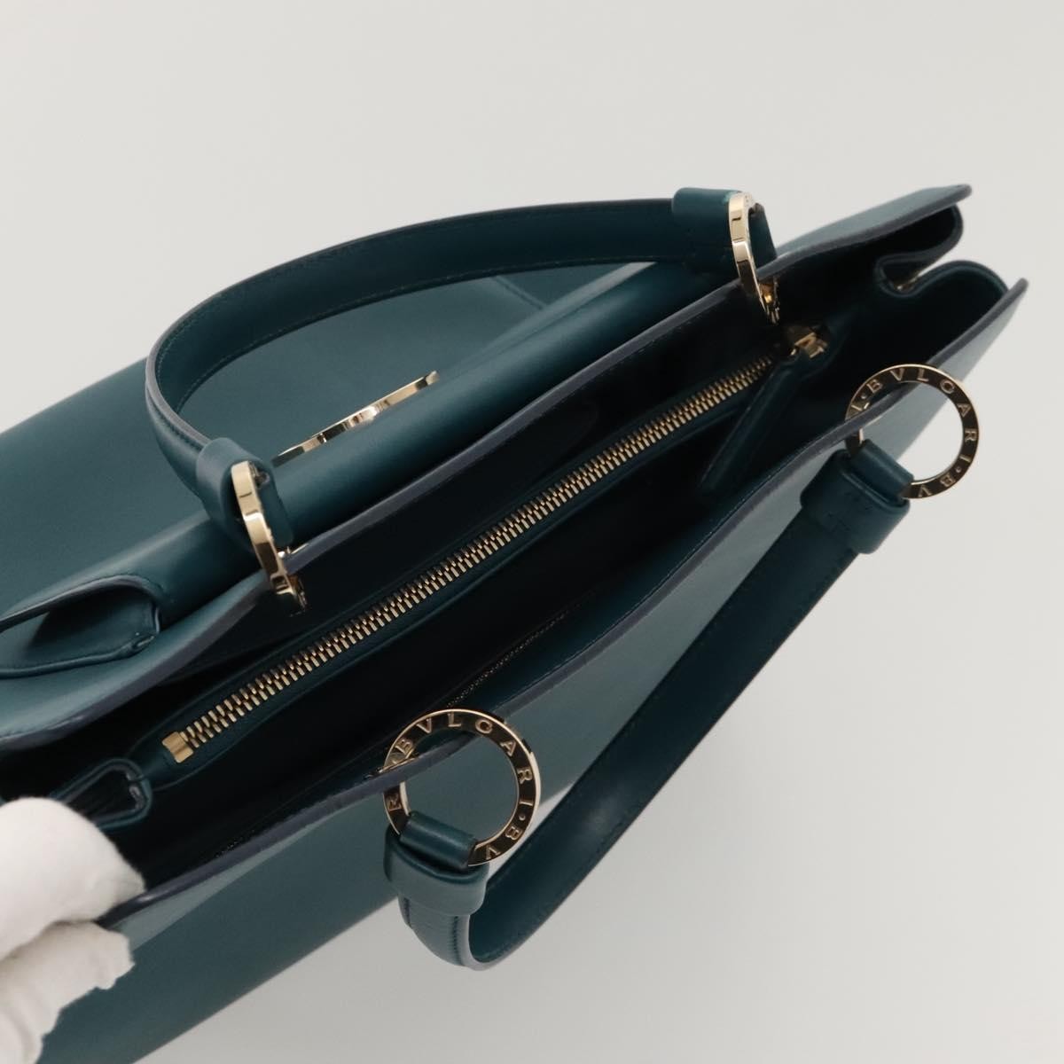 Bvlgari Handbag Leather, TURQUOISE, LEATHER, Handbag