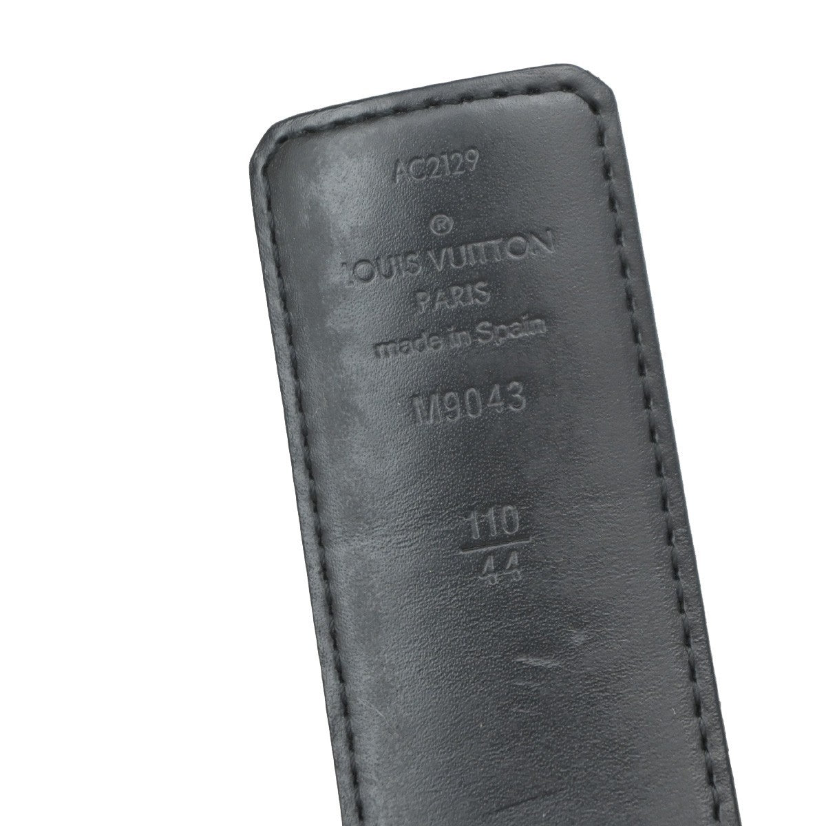 Louis Vuitton LV Initiales Belt Monogram Eclipse Leather, BLACK, CANVAS, Belts