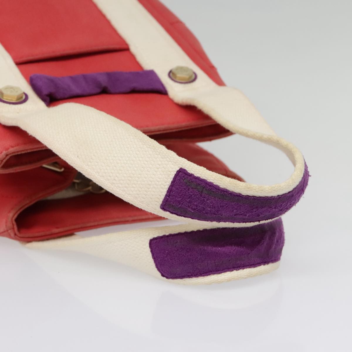 Chanel Chocolate Bar Coco Mark handbag Canvas, RED, CANVAS, Handbag