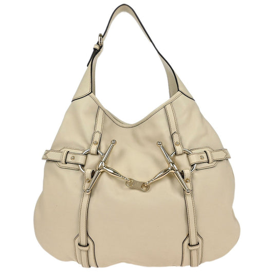 Gucci 85th Anniversary Hobo Leather, ECRU, LEATHER, Handbag