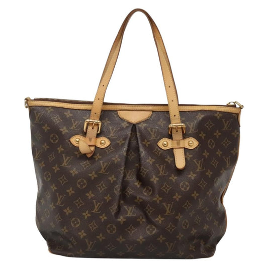 Louis Vuitton Palermo Handbag Monogram Canvas, BROWN, CANVAS, Tote bag