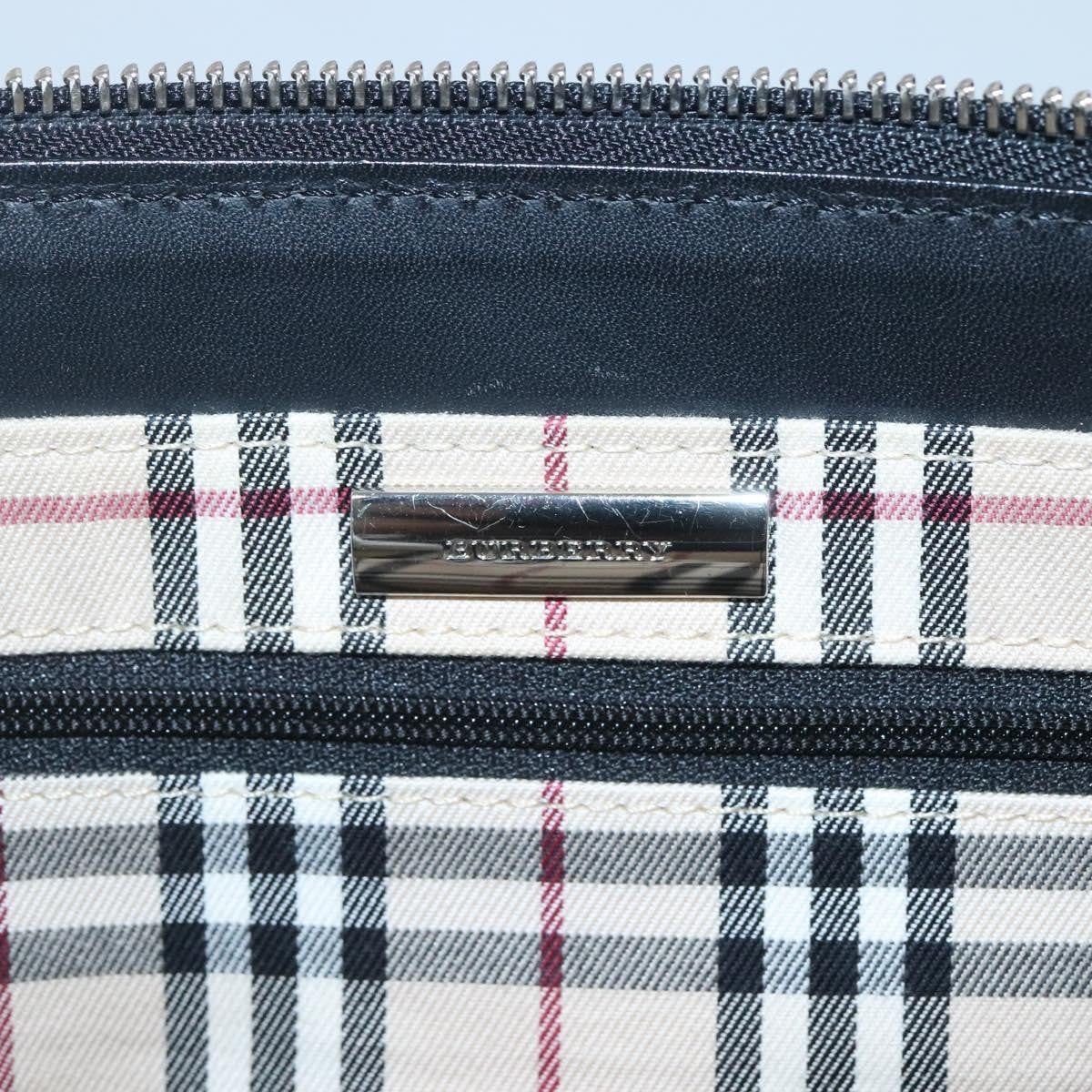 Burberry Vintage Handbag Leather, BLACK, LEATHER, Handbag