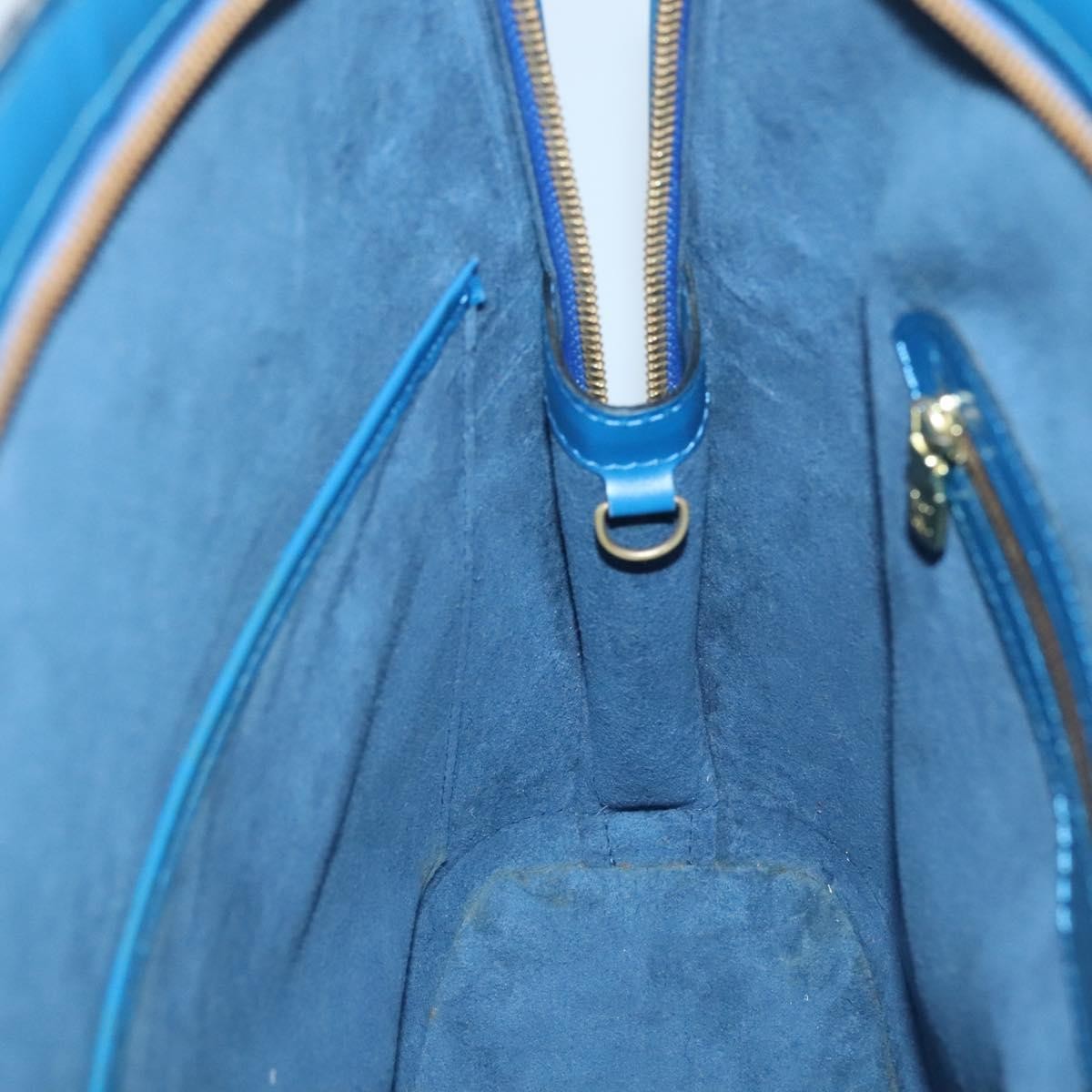 Louis Vuitton Lussac Handbag Epi Leather, BLUE, LEATHER, Shoulder bag