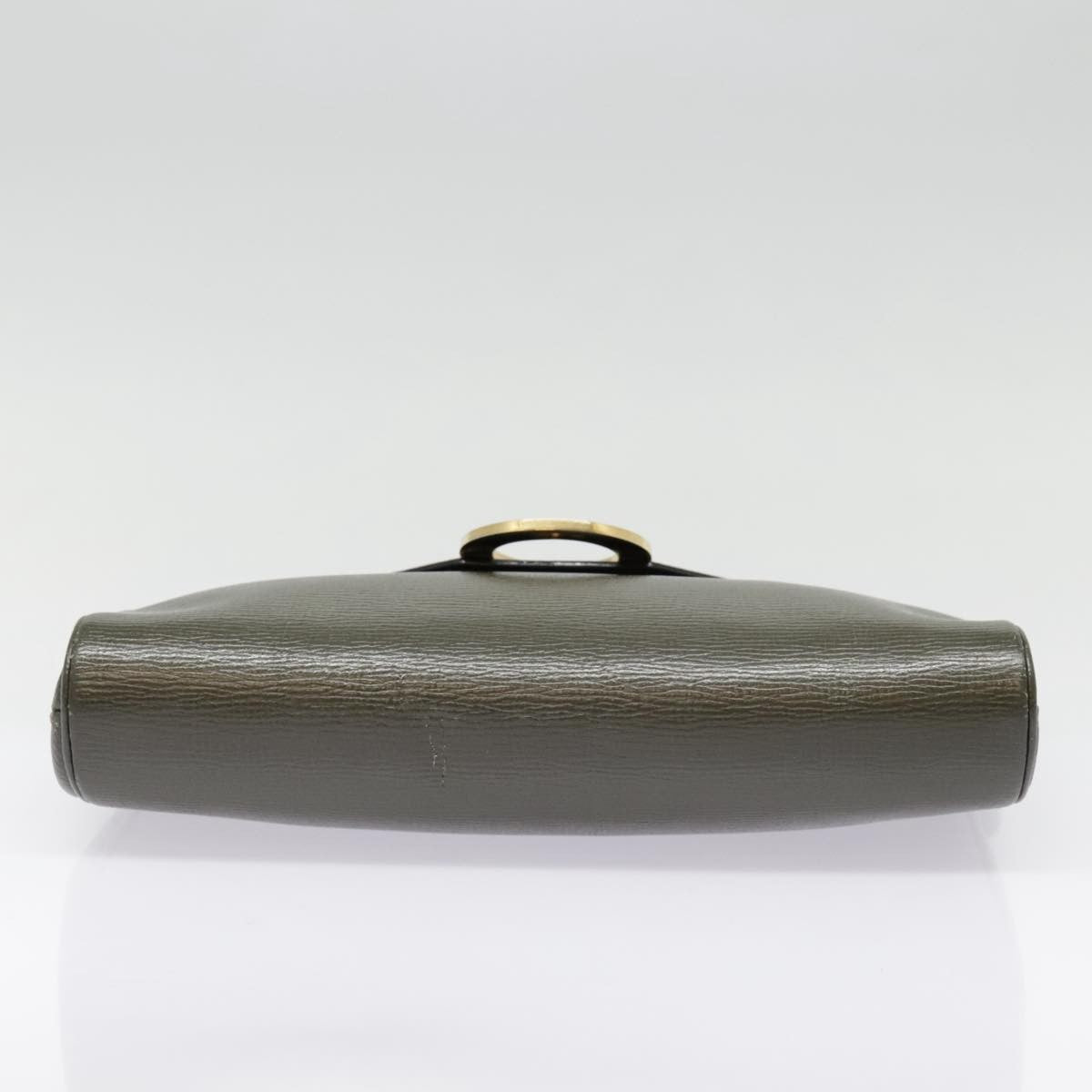 Celine Vintage Circle Logo Crossbody Bag Leather, KHAKI, LEATHER, Crossbody bag