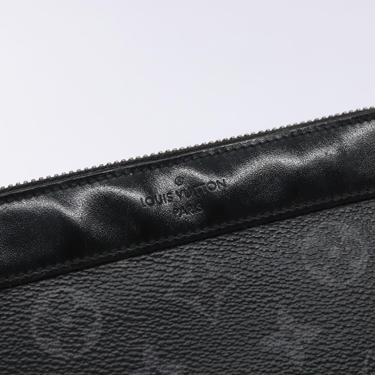 Louis Vuitton Discovery Pochette Monogram Eclipse Canvas, BLACK, CANVAS, Clutche & pouche