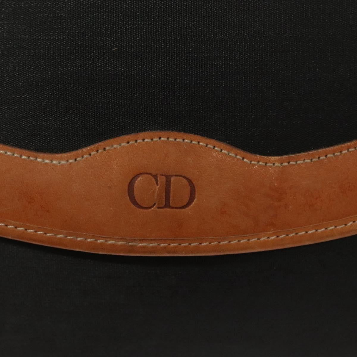 Christian Dior Vintage CD Chain Flap Shoulder Bag Canvas, BLACK, PVC, Shoulder bag