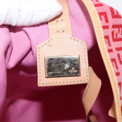 Fendi Roll Tote Zucchino Canvas, RED, CANVAS, Tote bag