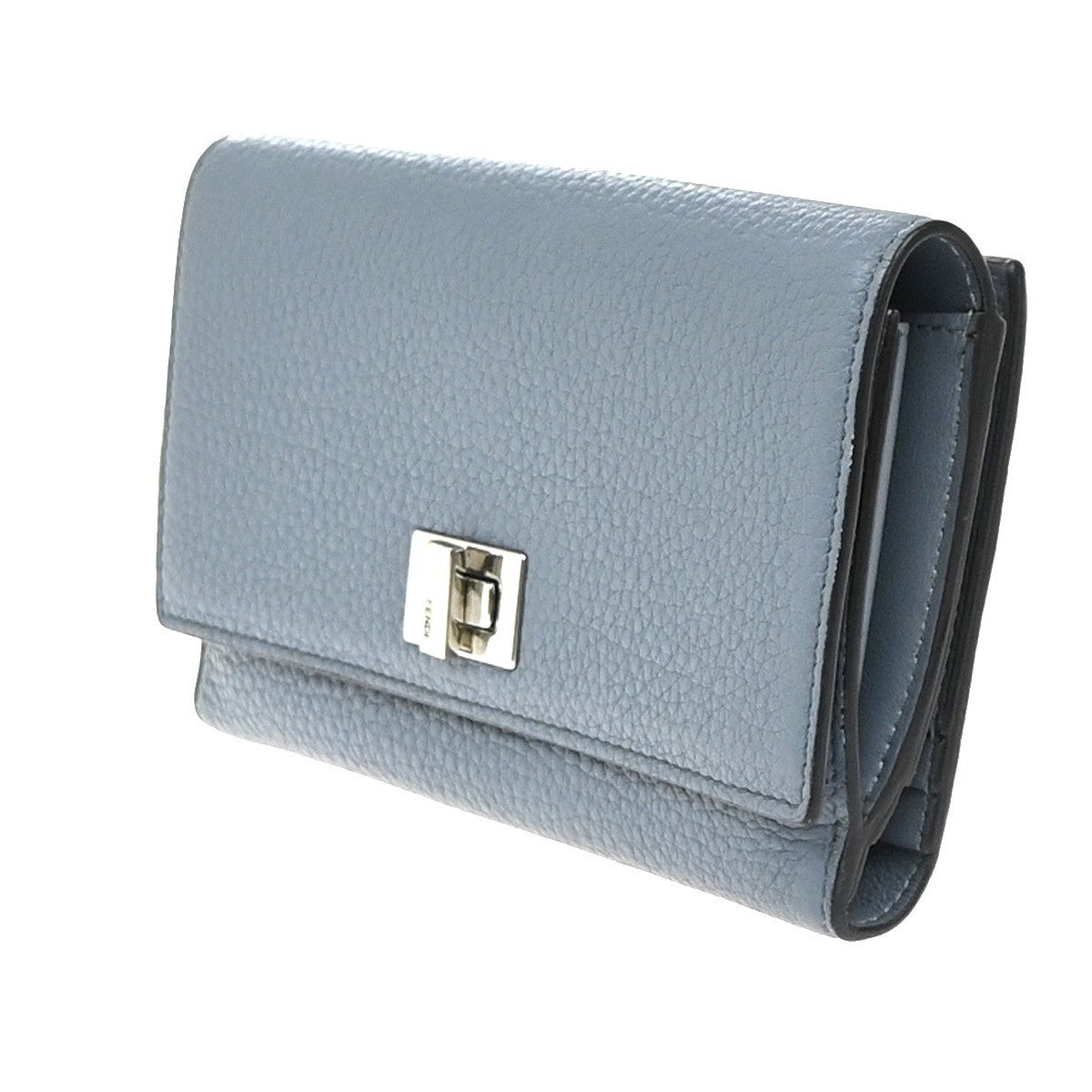 Fendi Peekaboo Wallet Leather, Blue, Leather, Wallet