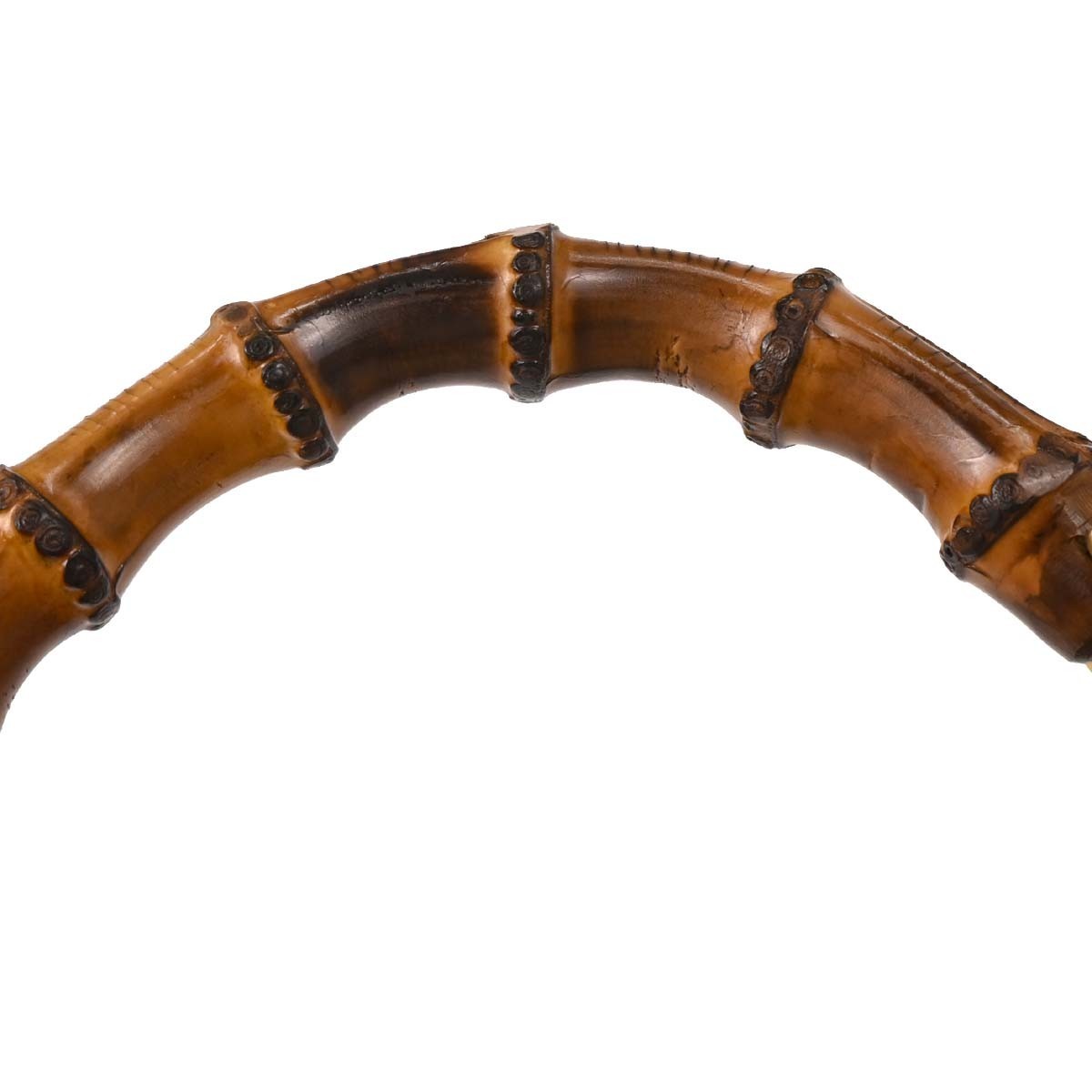 Gucci Vintage Convertible Bamboo Top Handle Bag Leather, BEIGE, LEATHER, Handbag