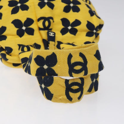 Chanel Vintage Frame Shoulder Bag Printed Canvas, YELLOW, COTTON, Shoulder bag