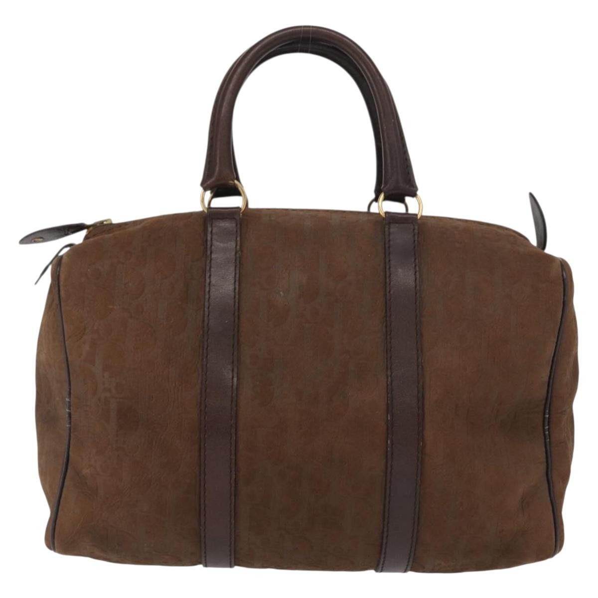 Christian Dior Vintage Trotter Boston Bag Canvas, BROWN, CANVAS, Travel bag