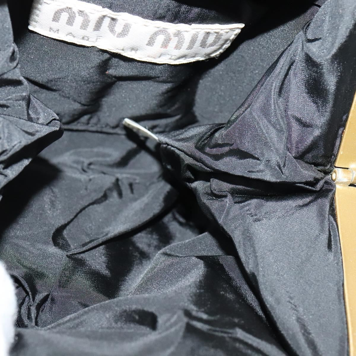 Miu Miu Kisslock Clutch Suede, BLACK, SUEDE, Clutche & pouche