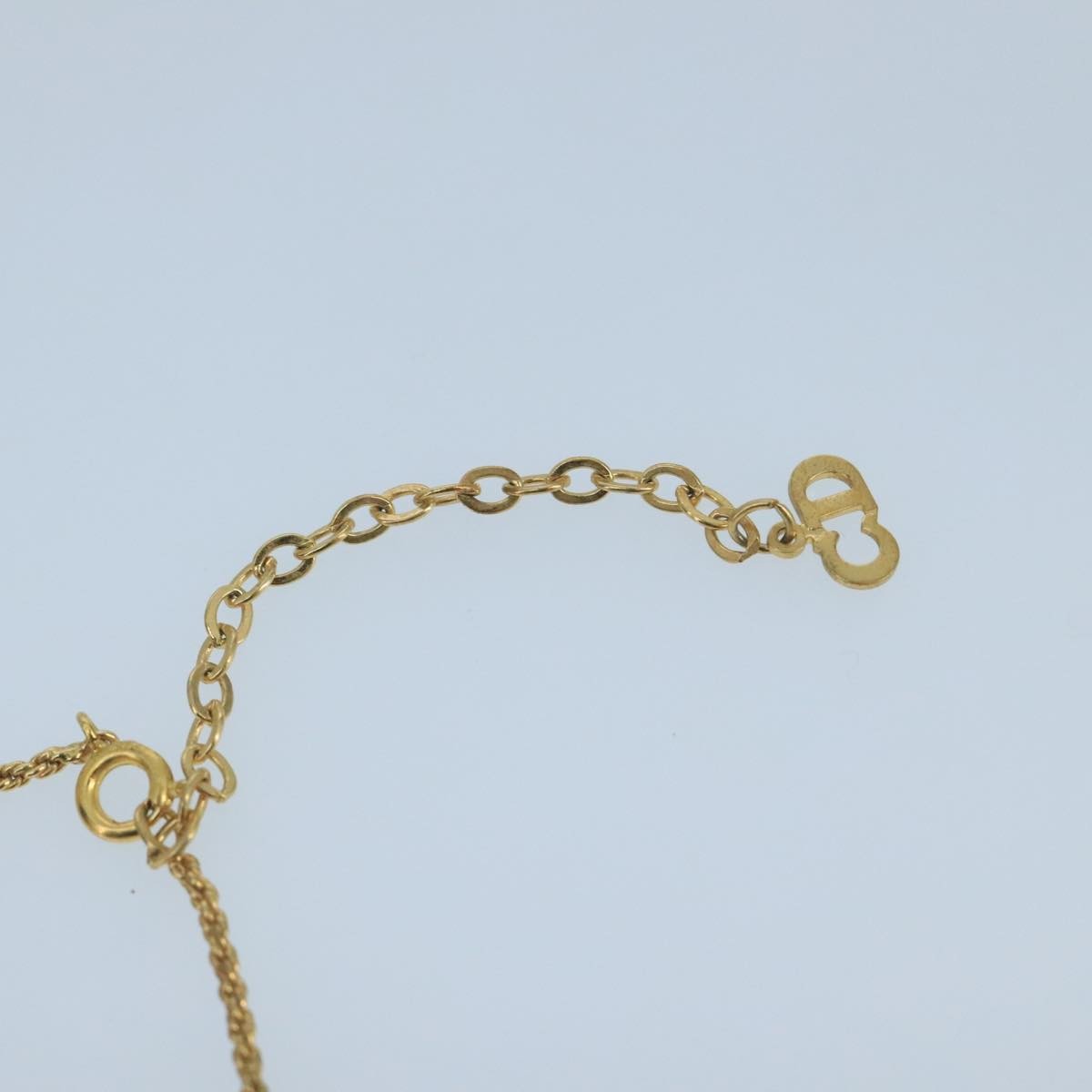 Christian Dior CD Pendant Necklace Metal, GOLD, METAL, Necklace