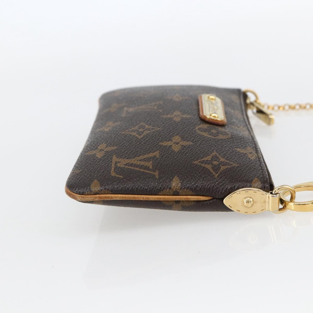 Louis Vuitton Milla Pochette Monogram Canvas, BROWN, CANVAS, Clutche & pouche