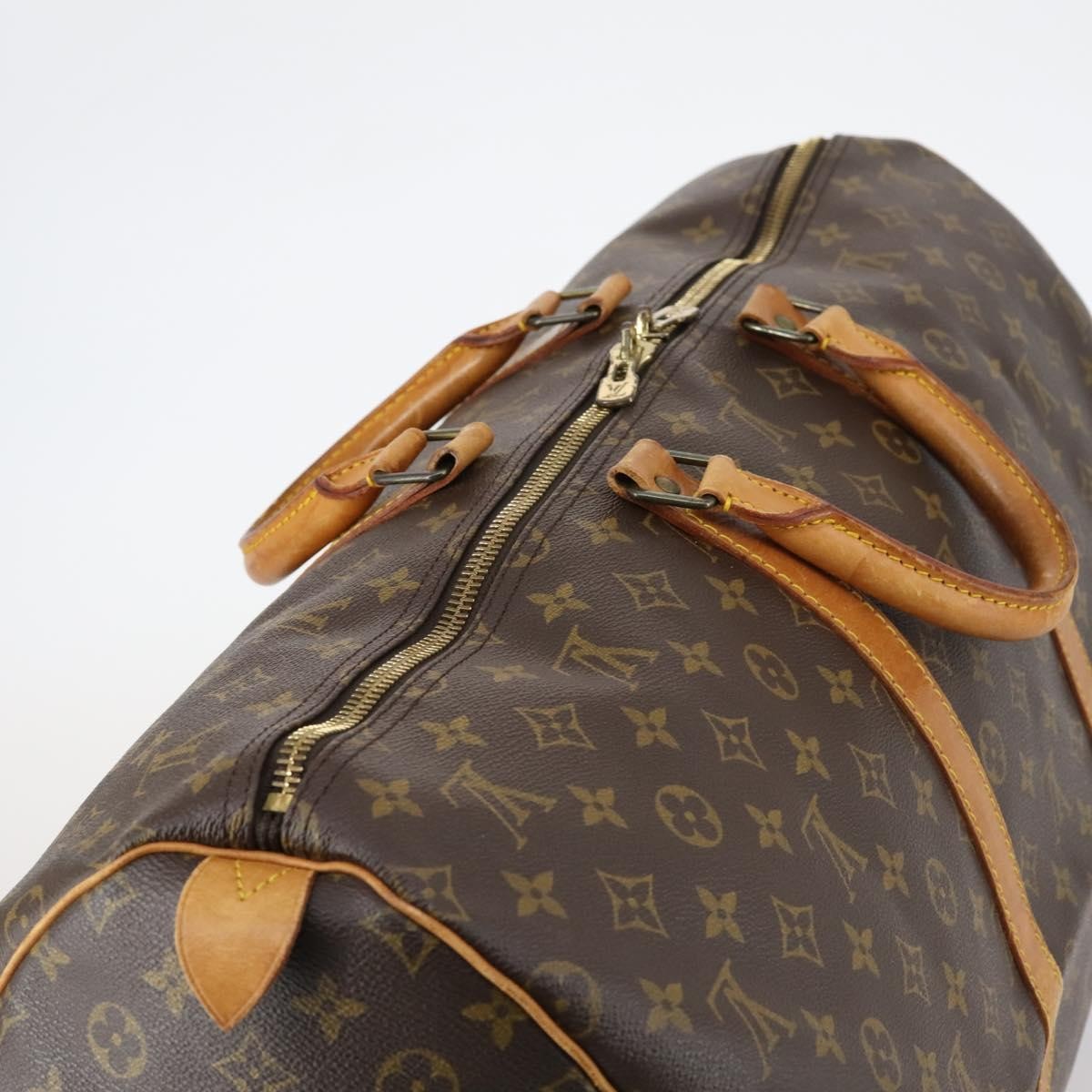 Louis Vuitton Keepall Bag Monogram Canvas, BROWN, CANVAS, Travel bag