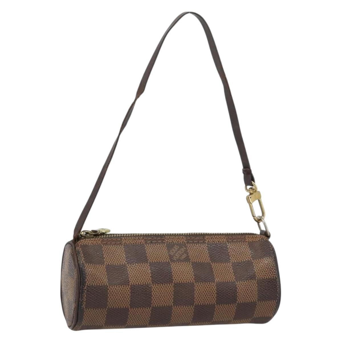 Louis Vuitton Papillon Pochette Damier, BROWN, CANVAS, Clutche & pouche