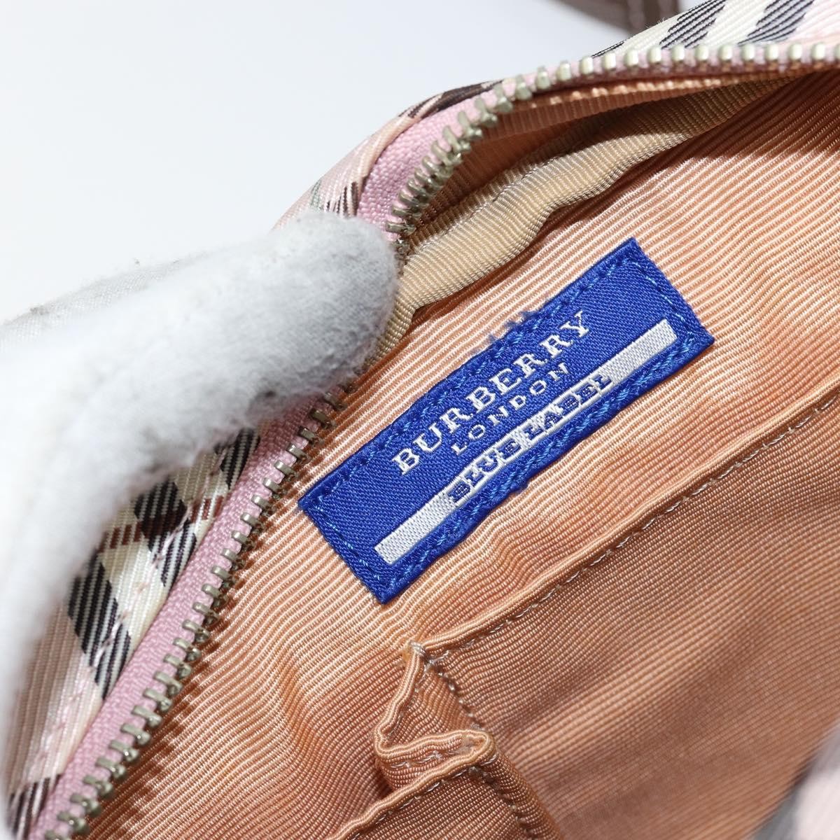 Burberry Nova Check Blue Label Nylon, PINK, CANVAS, Travel bag
