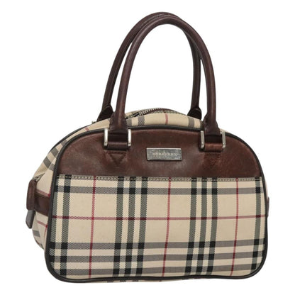Burberry Nova Check Bowling Bag Canvas, BEIGE, CANVAS, Handbag