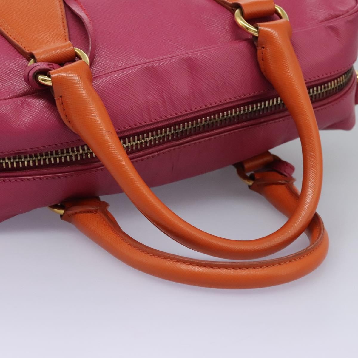 Prada Vintage Bauletto Bag Leather, PINK, LEATHER, Handbag