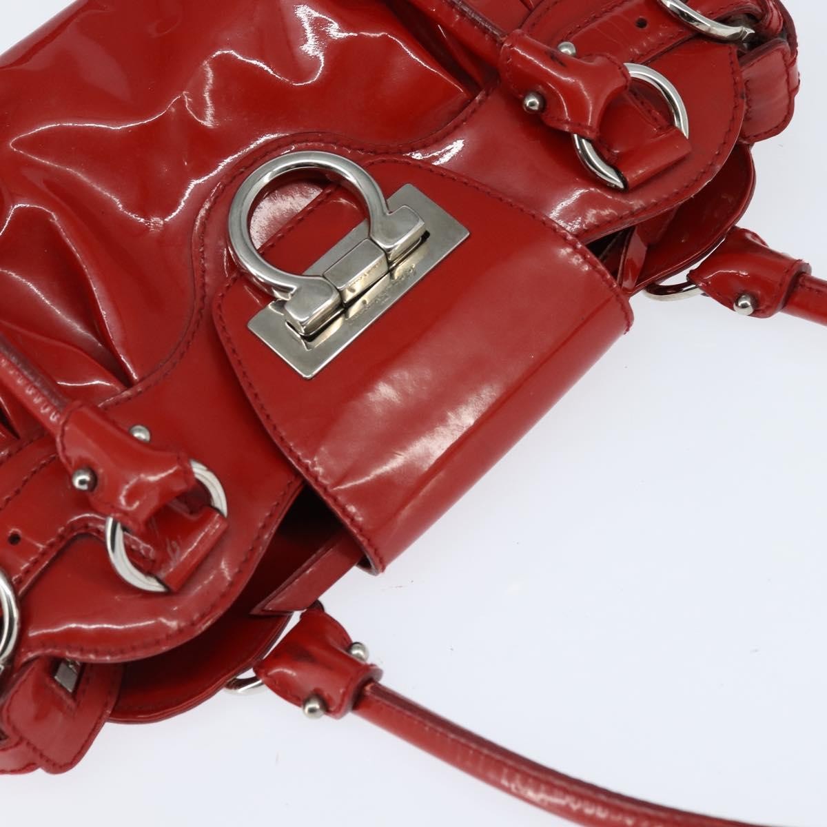 Salvatore Ferragamo Marisa Crossbody Patent leather, RED, PATENT_LEATHER, Handbag