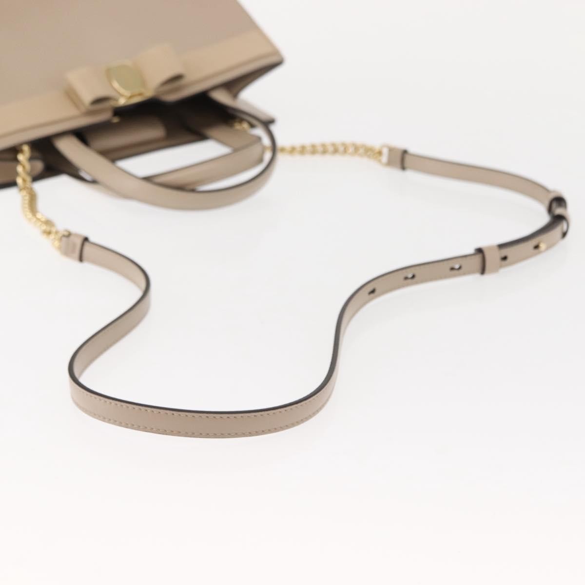 Salvatore Ferragamo Vara Bow Top Handle Convertible Tote Leather, BEIGE, LEATHER, Tote bag