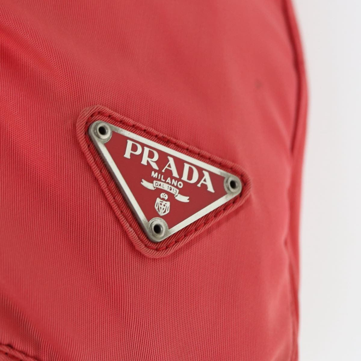 Prada Logo Flat Tote Bag. Nylon Tessuto, PINK, NYLON, Tote bag