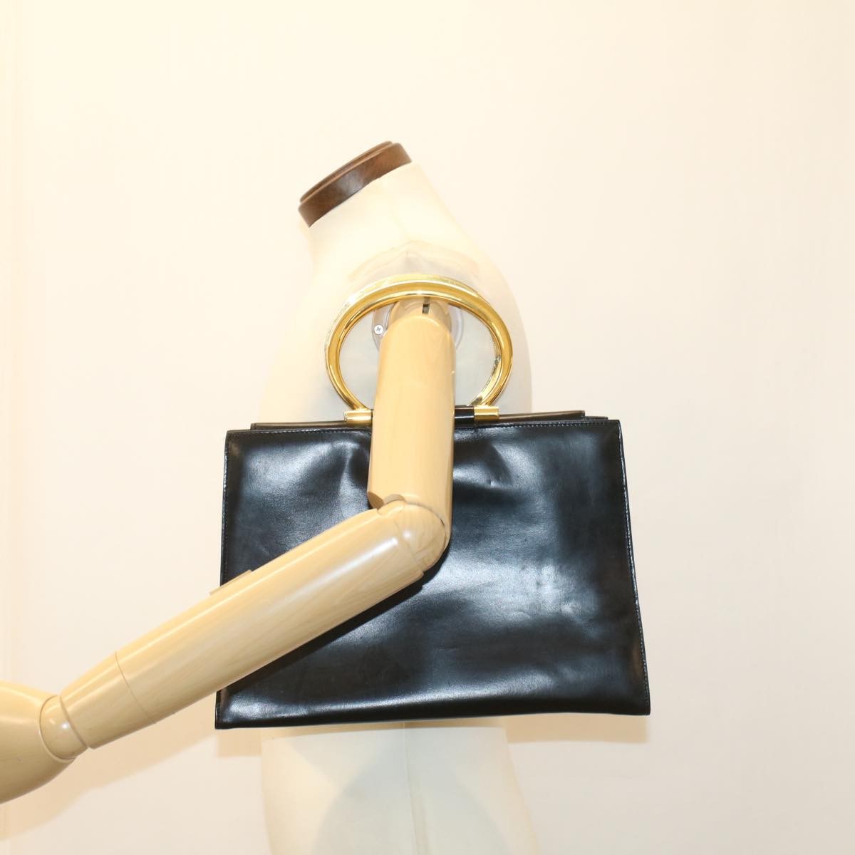 Celine Handbag Leather, BLACK, LEATHER, Handbag