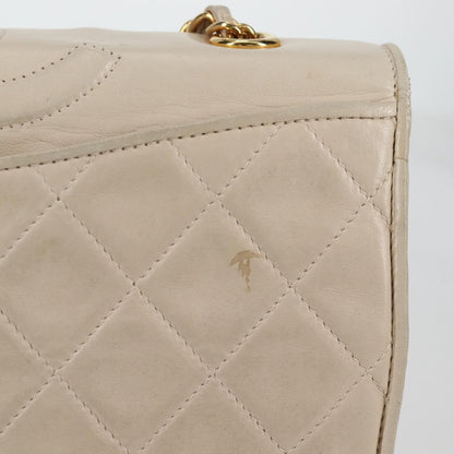 Chanel Vintage Tassel Flap Bag Quilted Lambskin, GOLD, LAMB_SKIN, Handbag