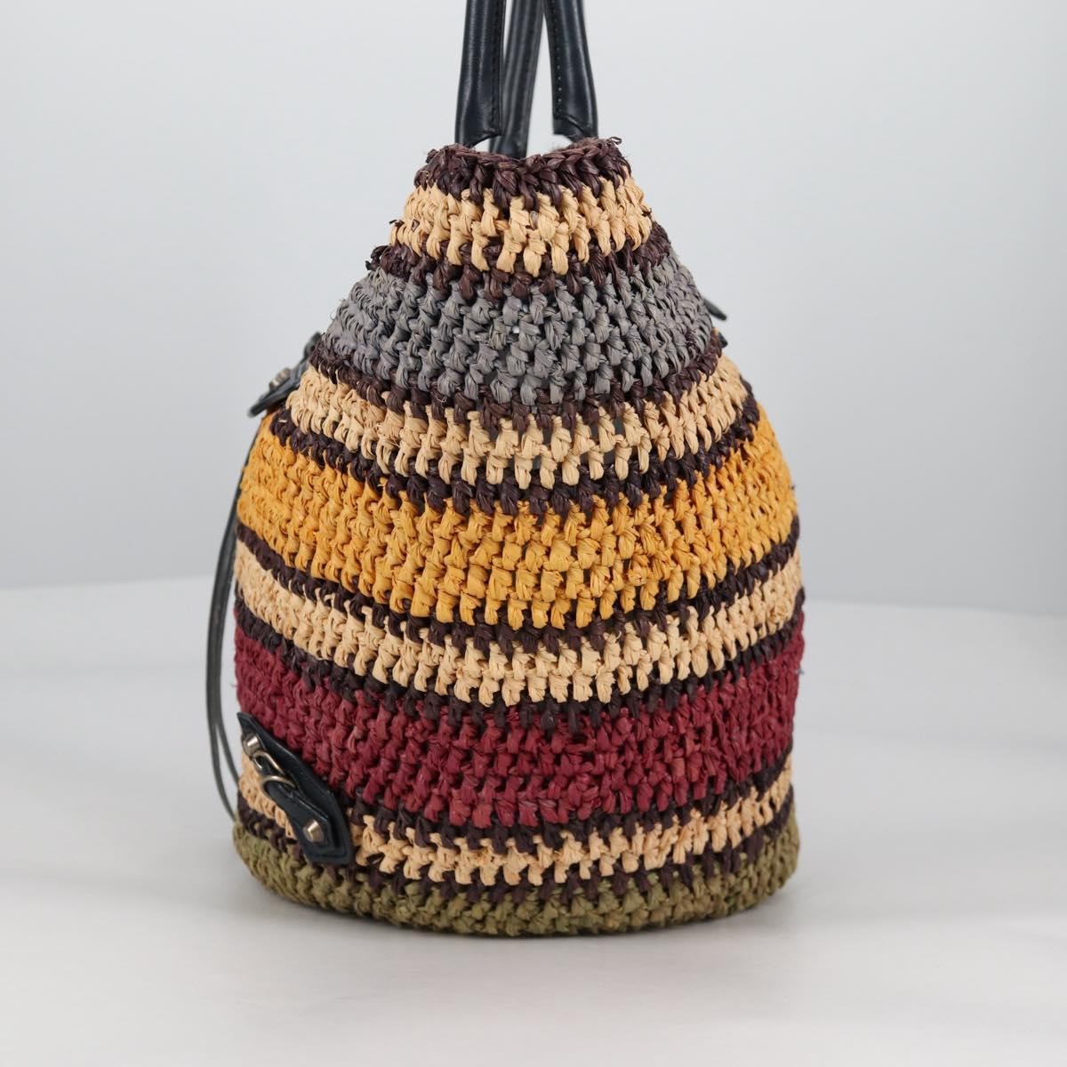 Balenciaga Panier Basket Tote Woven Raffia, MULTICOLOUR, WOOD, Tote bag