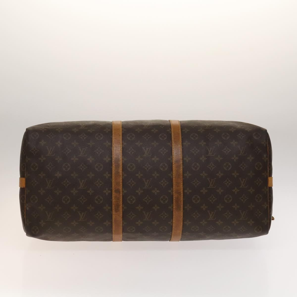 Louis Vuitton Keepall Bandouliere Bag Monogram Canvas, BROWN, CANVAS, Travel bag