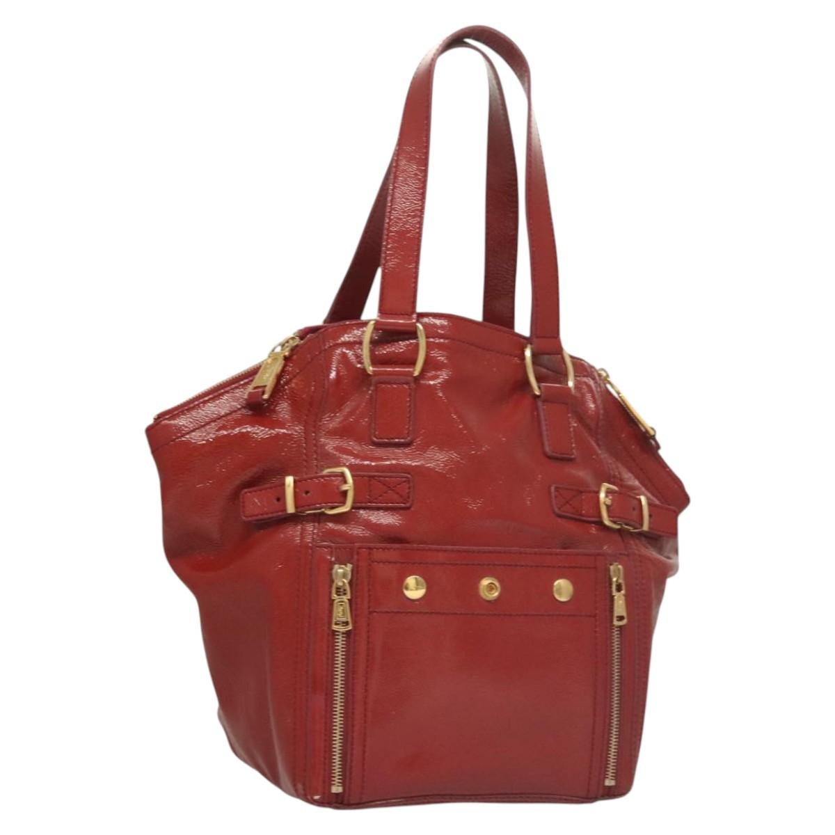 Saint Laurent Downtown Handbag Patent, RED, PATENT_LEATHER, Shoulder bag