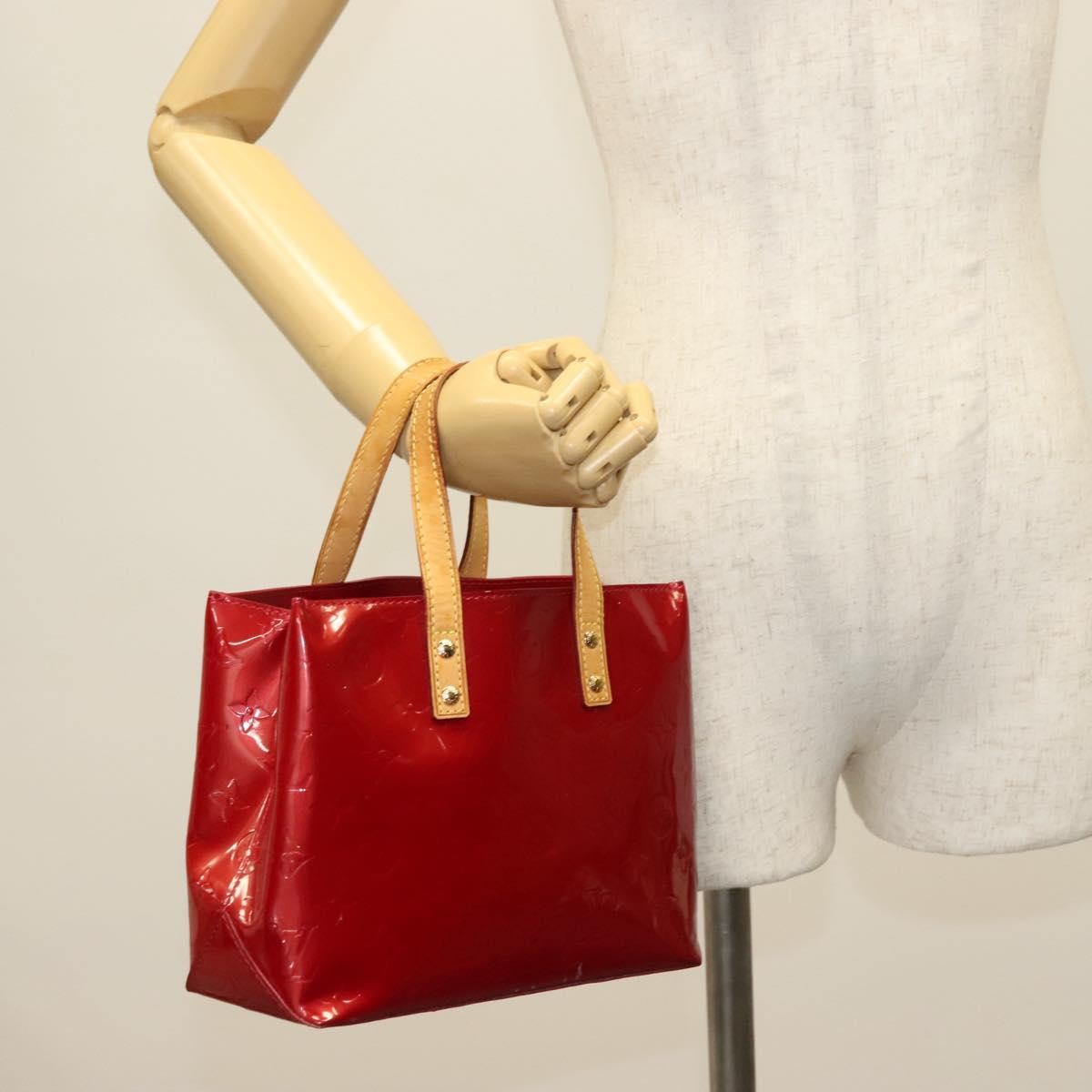 Louis Vuitton Reade Handbag Monogram Vernis, RED, PATENT_LEATHER, Handbag