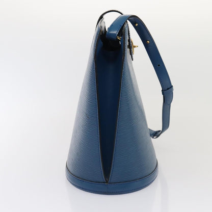Louis Vuitton Cluny Shoulder Bag Epi Leather, BLUE, LEATHER, Shoulder bag