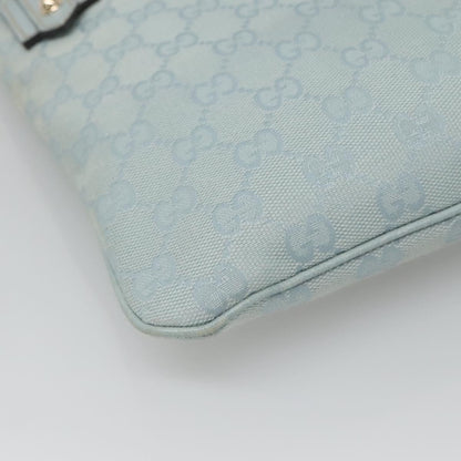 Gucci Vintage Flat Messenger Bag GG Canvas, BLUE, CANVAS, Shoulder bag