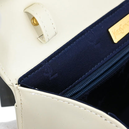 Saint Laurent Vintage Handbag Leather, WHITE, LEATHER, Handbag