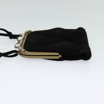 Miu Miu Kisslock Clutch Suede, BLACK, SUEDE, Clutche & pouche