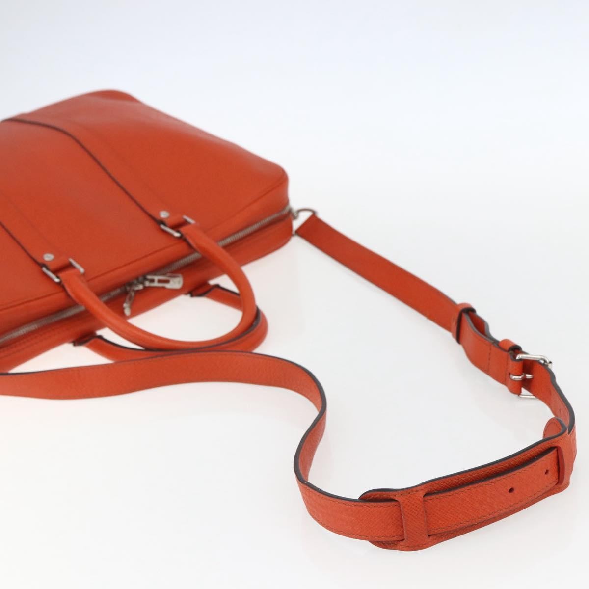 Louis Vuitton Porte-Documents Voyage Briefcase Taiga Leather, ORANGE, LEATHER, Briefcase