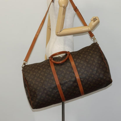Louis Vuitton Keepall Bandouliere Bag Monogram Canvas, BROWN, CANVAS, Travel bag