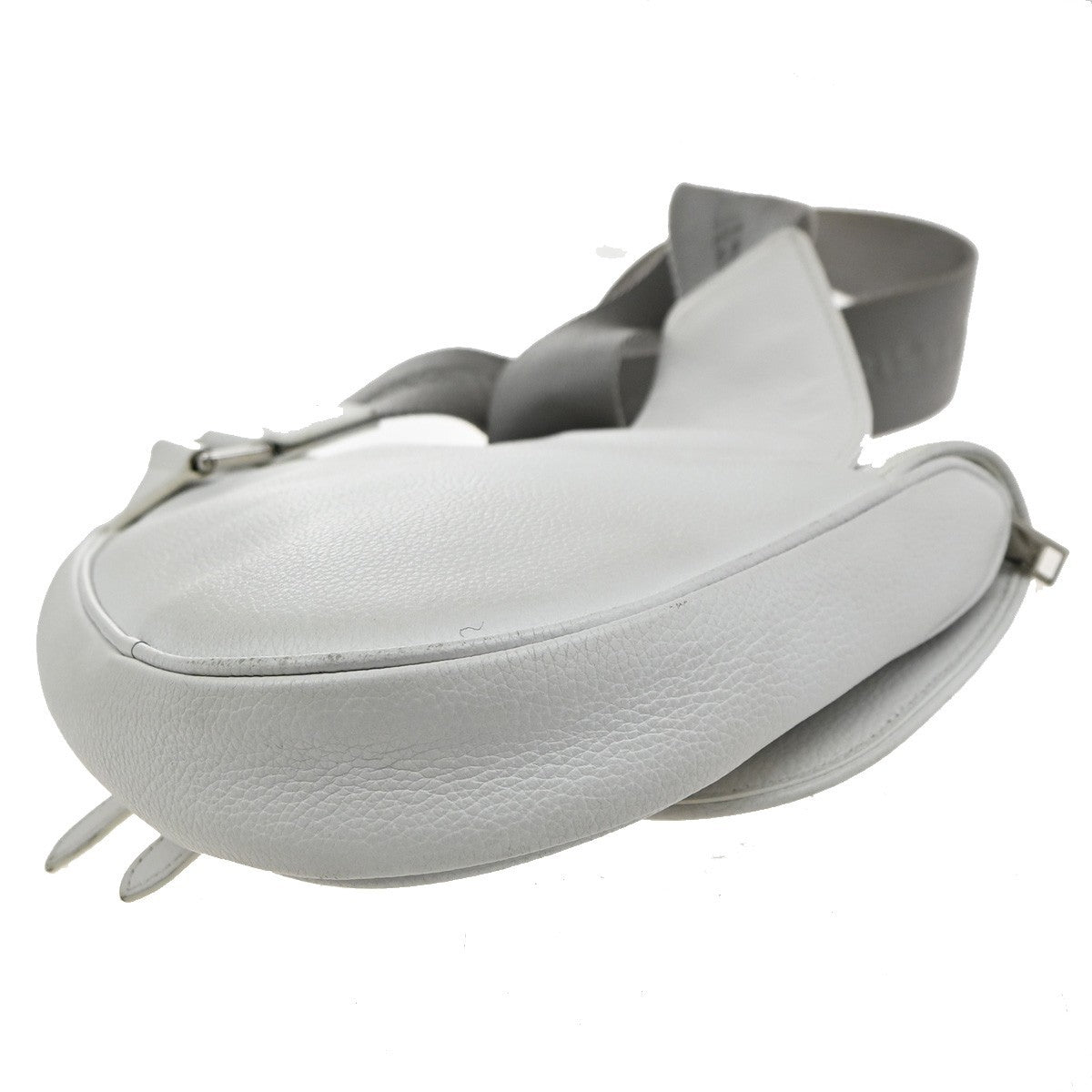 Christian Dior Saddle Crossbody Bag Leather, WHITE, LEATHER, Shoulder bag